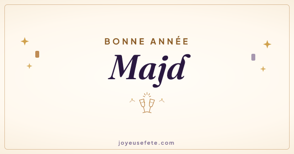 Image « Bonne année Majd » au format large