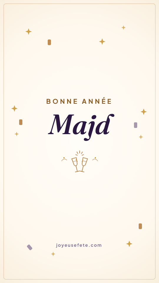 Image « Bonne année Majd » au format story