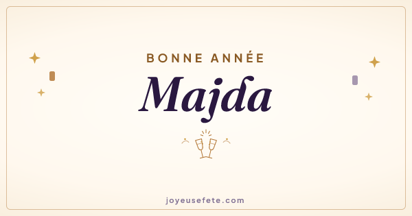 Image « Bonne année Majda » au format large