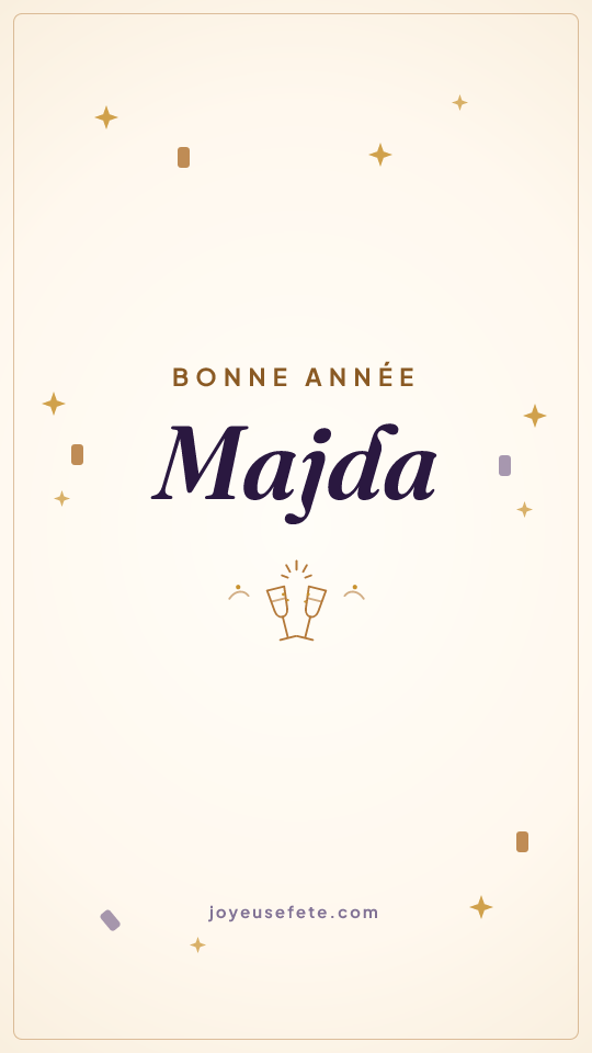 Image « Bonne année Majda » au format story