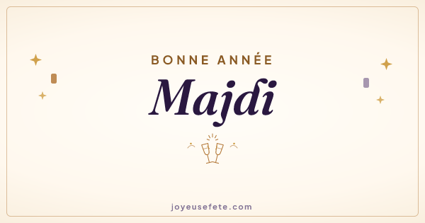 Image « Bonne année Majdi » au format large