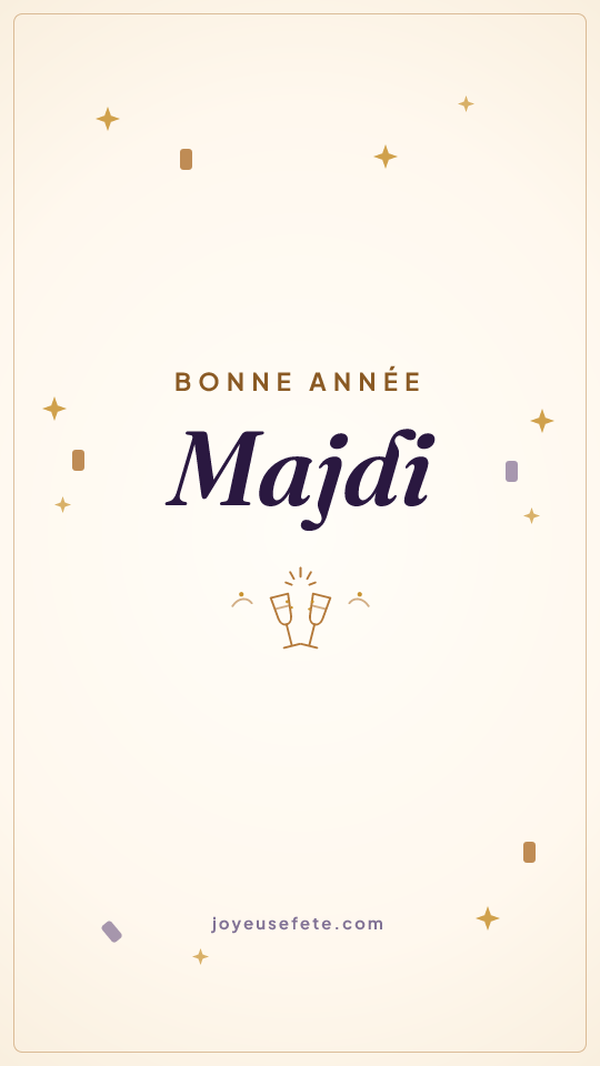 Image « Bonne année Majdi » au format story