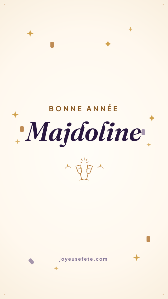 Image « Bonne année Majdoline » au format story