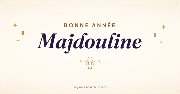 Image « Bonne année Majdouline » au format large