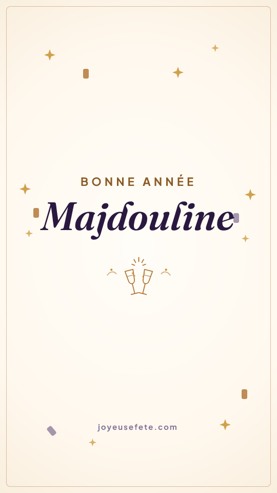 Image « Bonne année Majdouline » au format story