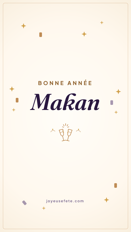 Image « Bonne année Makan » au format story