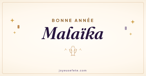Image « Bonne année Malaïka » au format large