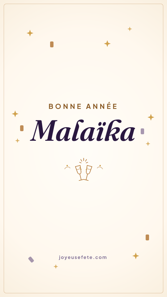 Image « Bonne année Malaïka » au format story