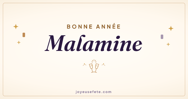 Image « Bonne année Malamine » au format large