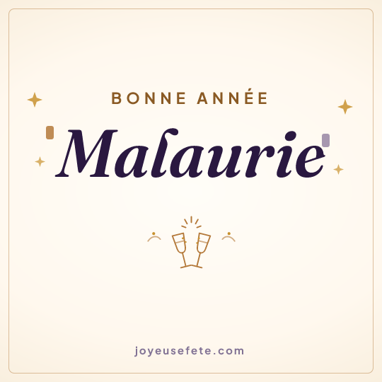 Image carrée « Bonne année Malaurie » pour WhatsApp