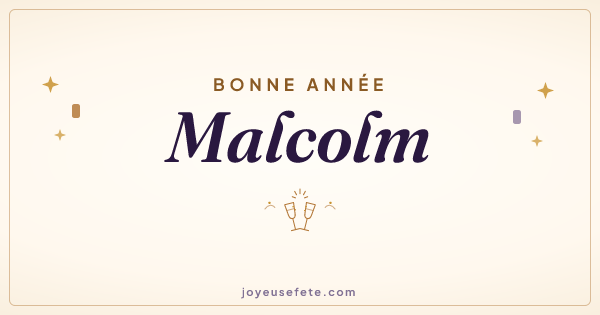 Image « Bonne année Malcolm » au format large