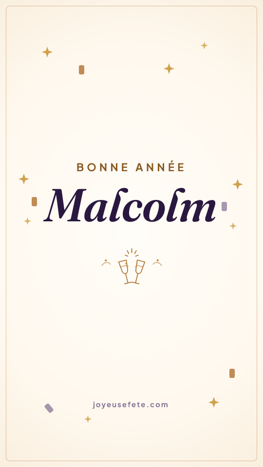 Image « Bonne année Malcolm » au format story