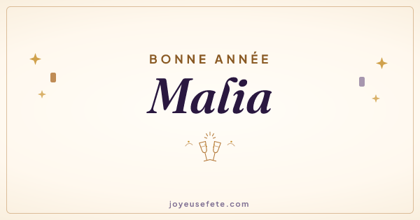 Image « Bonne année Malia » au format large