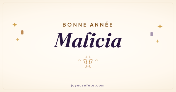 Image « Bonne année Malicia » au format large