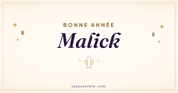 Image « Bonne année Malick » au format large