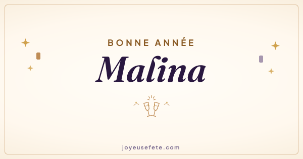 Image « Bonne année Malina » au format large