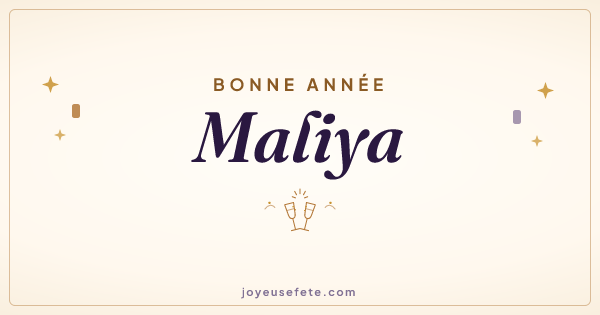 Image « Bonne année Maliya » au format large
