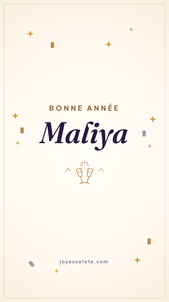 Image « Bonne année Maliya » au format story