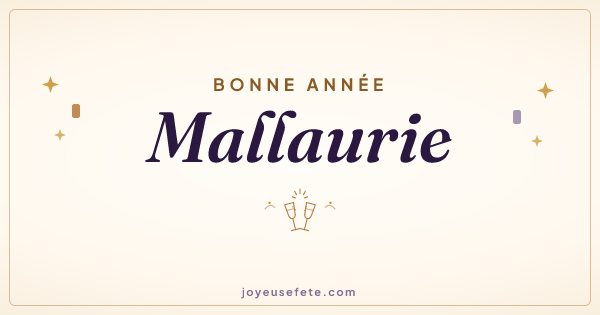 Image « Bonne année Mallaurie » au format large