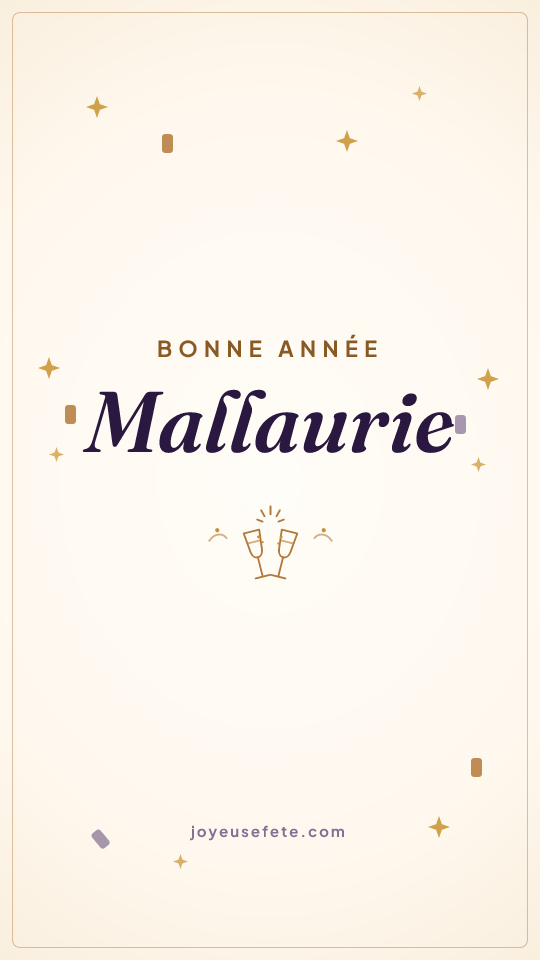 Image « Bonne année Mallaurie » au format story