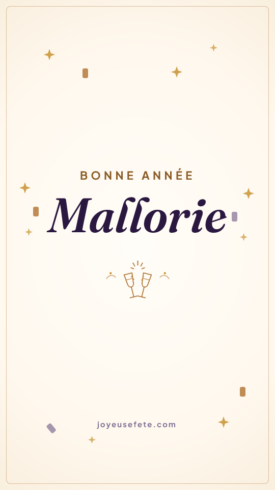 Image « Bonne année Mallorie » au format story