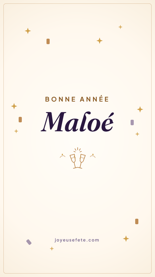 Image « Bonne année Maloé » au format story