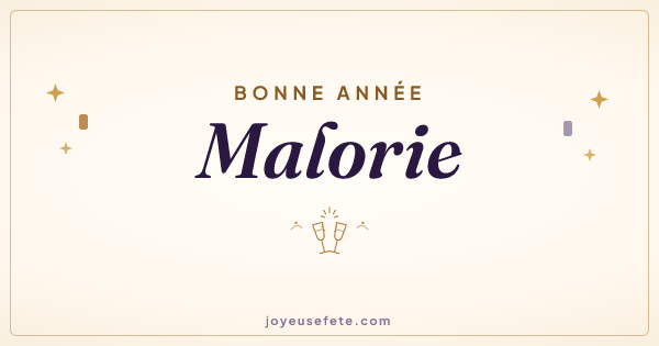 Image « Bonne année Malorie » au format large