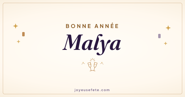 Image « Bonne année Malya » au format large