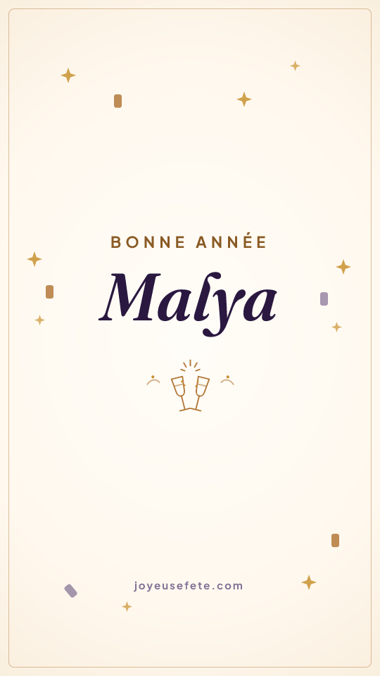 Image « Bonne année Malya » au format story