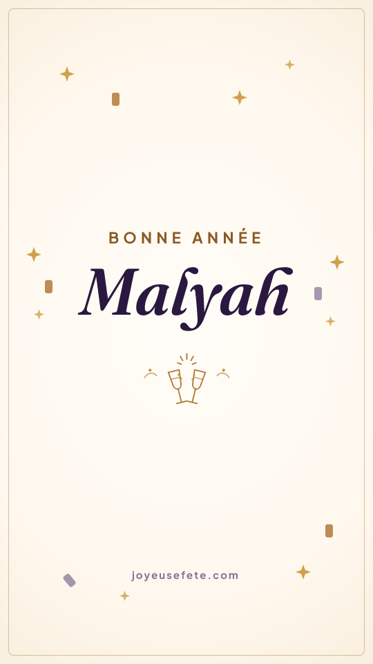 Image « Bonne année Malyah » au format story