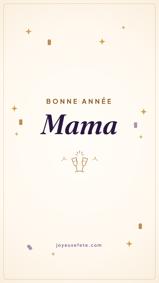 Image « Bonne année Mama » au format story