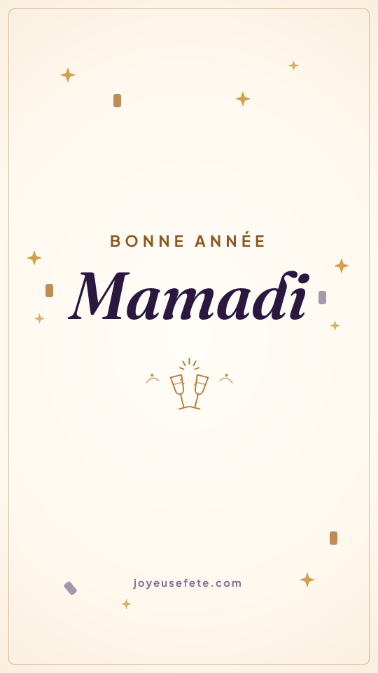 Image « Bonne année Mamadi » au format story