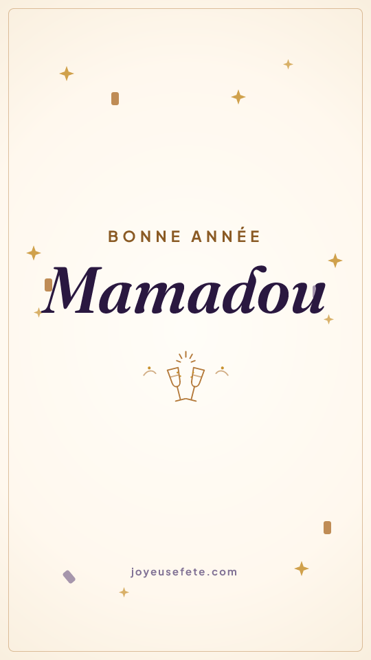 Image « Bonne année Mamadou » au format story