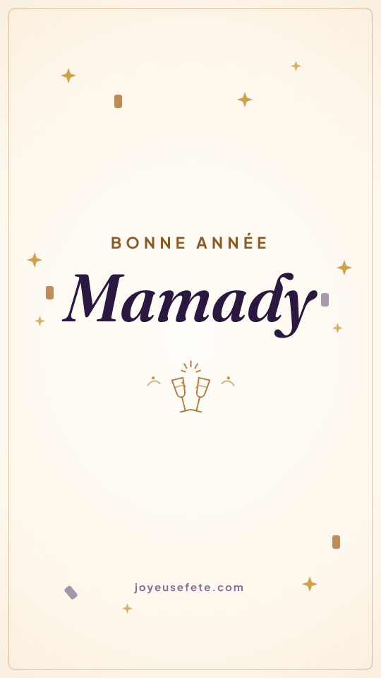 Image « Bonne année Mamady » au format story