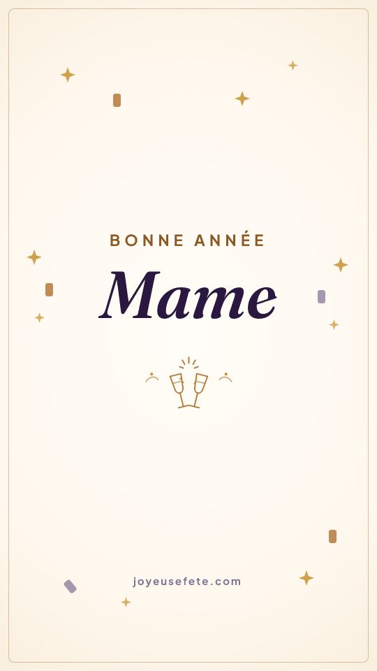 Image « Bonne année Mame » au format story