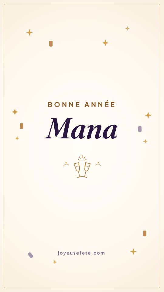 Image « Bonne année Mana » au format story