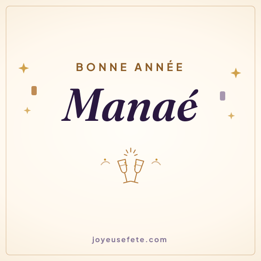 Image carrée « Bonne année Manaé » pour WhatsApp