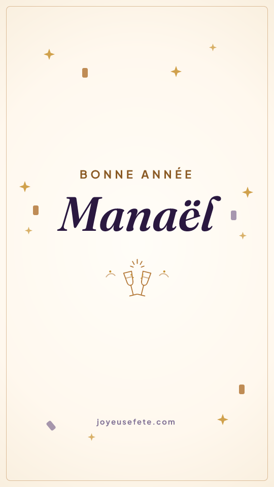 Image « Bonne année Manaël » au format story