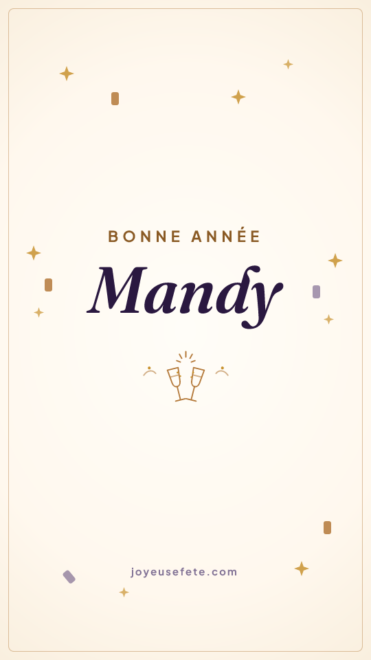 Image « Bonne année Mandy » au format story