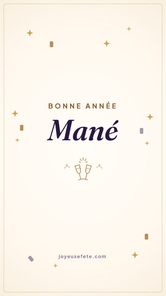 Image « Bonne année Mané » au format story