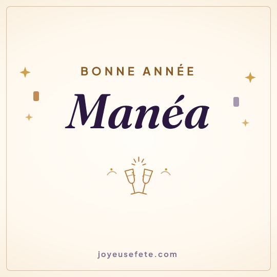 Image carrée « Bonne année Manéa » pour WhatsApp