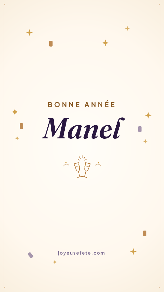 Image « Bonne année Manel » au format story
