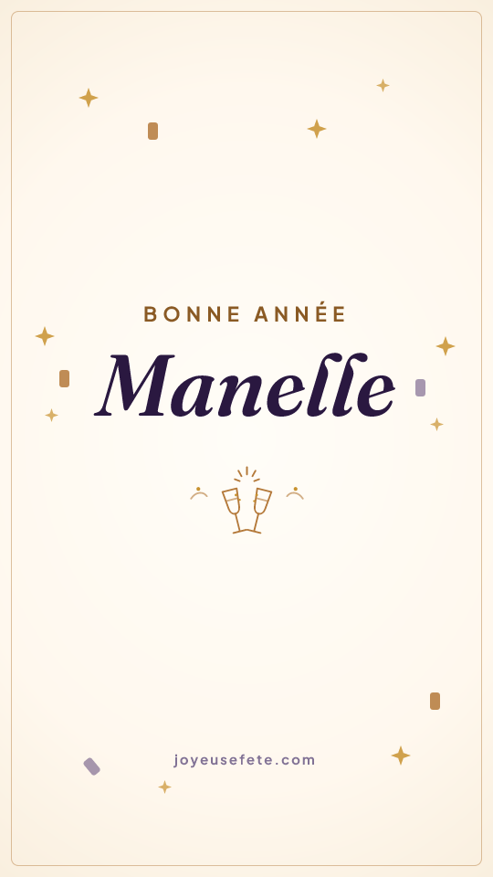 Image « Bonne année Manelle » au format story