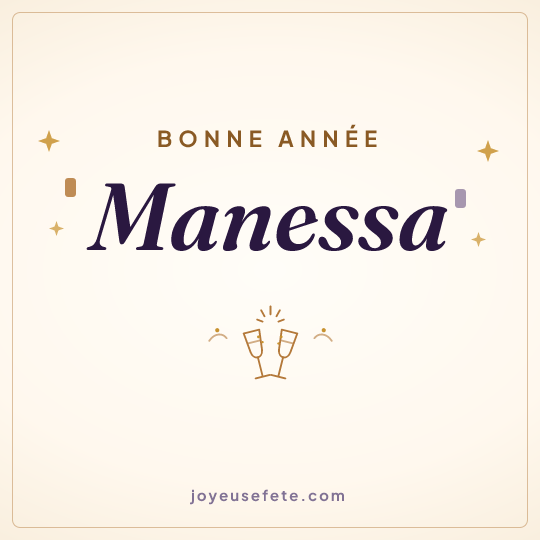 Image carrée « Bonne année Manessa » pour WhatsApp