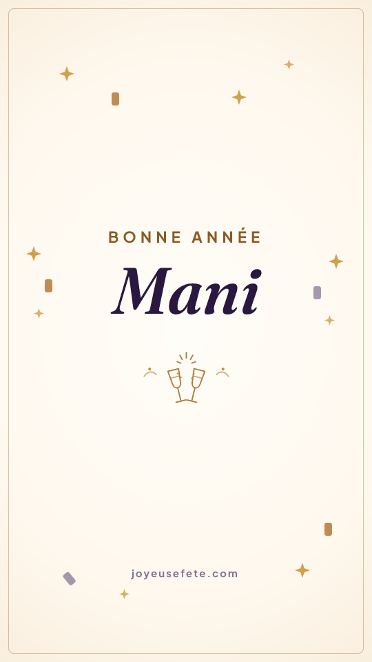 Image « Bonne année Mani » au format story