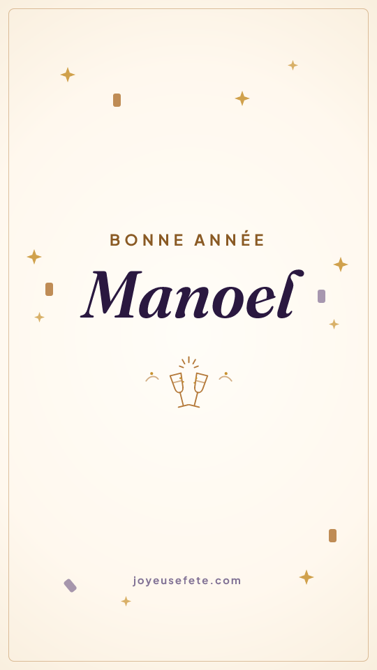 Image « Bonne année Manoel » au format story