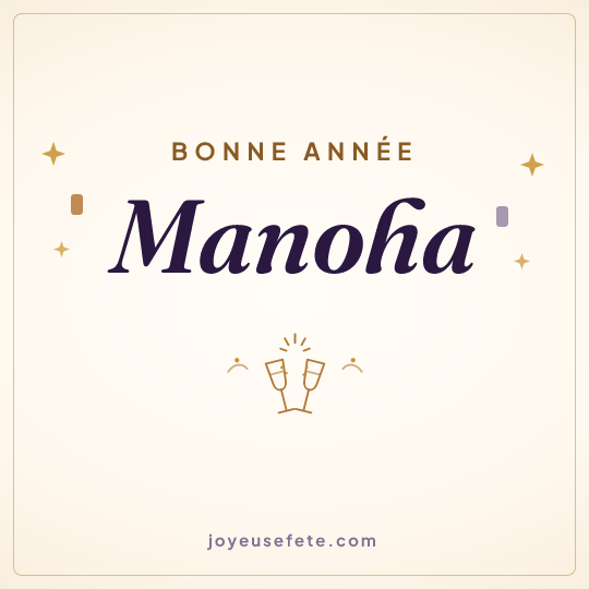 Image carrée « Bonne année Manoha » pour WhatsApp