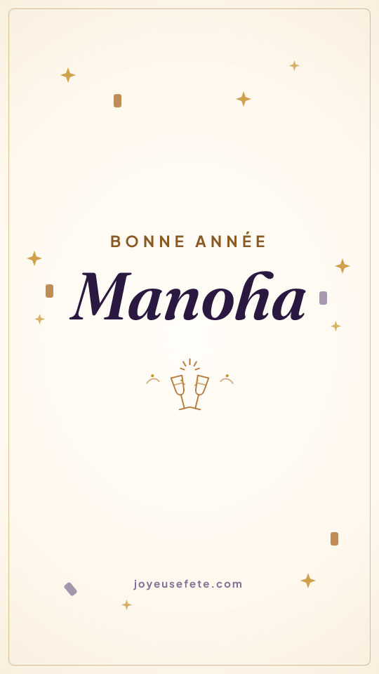 Image « Bonne année Manoha » au format story
