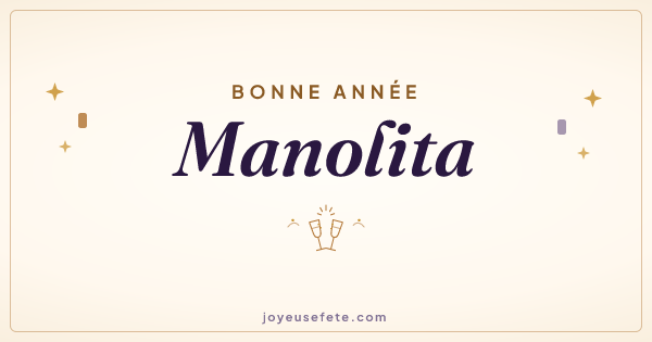Image « Bonne année Manolita » au format large