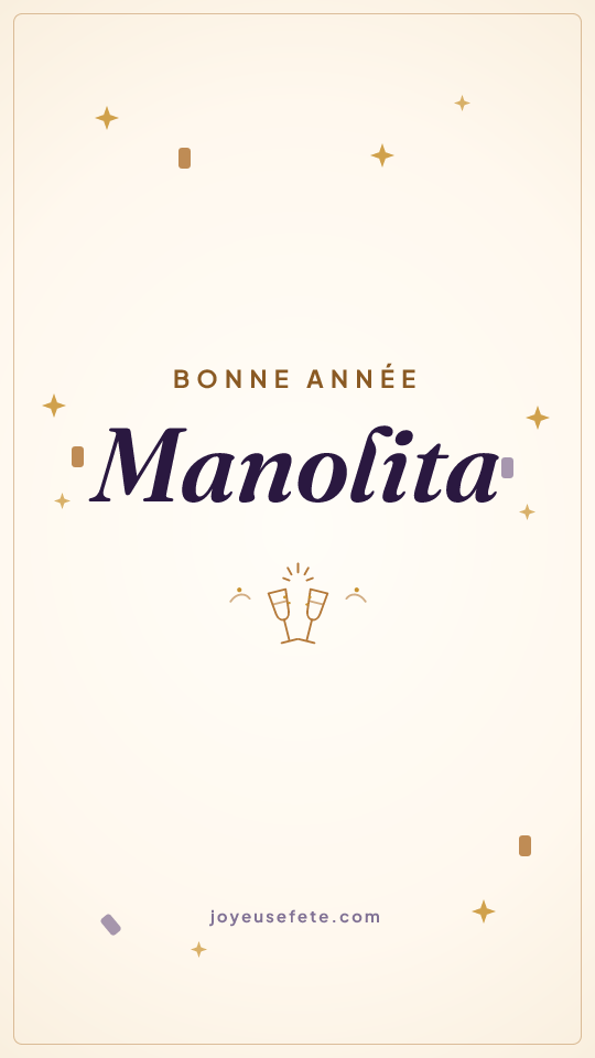 Image « Bonne année Manolita » au format story